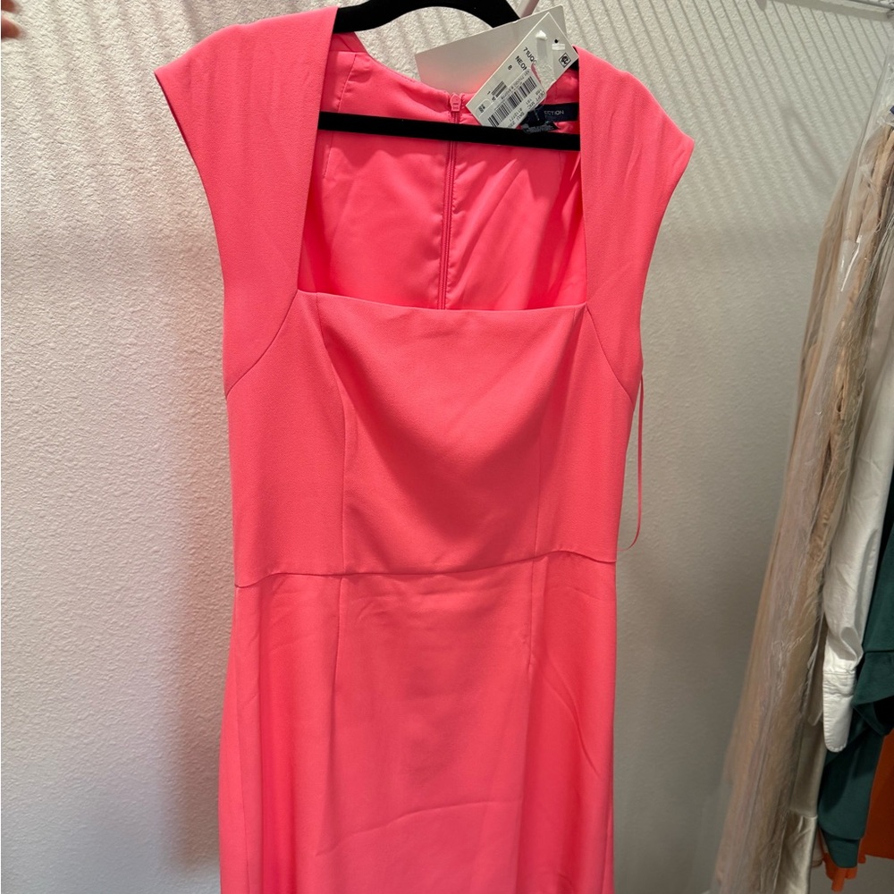 Bright pink mini dress